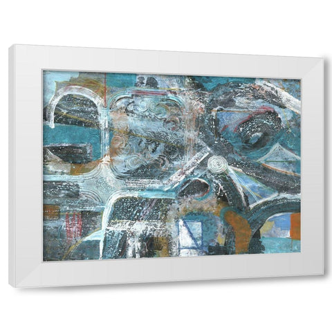 Bronze Highways White Modern Wood Framed Art Print by Haynes, Smith