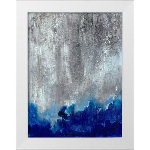 Ocean Waves White Modern Wood Framed Art Print by Haynes, Smith