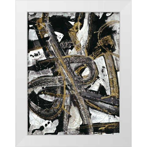 Night Coaster White Modern Wood Framed Art Print by Haynes, Smith