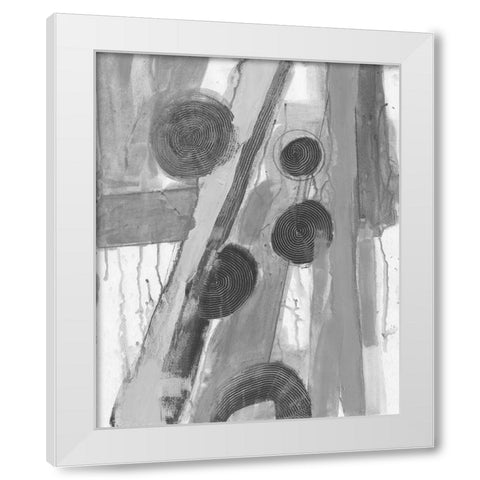 Monochromatic Smears 2 White Modern Wood Framed Art Print by Haynes, Smith