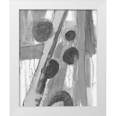 Monochromatic Smears 2 White Modern Wood Framed Art Print by Haynes, Smith