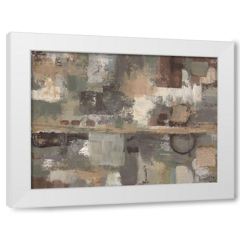 Earthy Stains 1 White Modern Wood Framed Art Print by Haynes, Smith