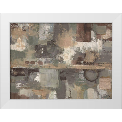 Earthy Stains 1 White Modern Wood Framed Art Print by Haynes, Smith