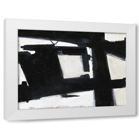 Shadow Streaks 1 White Modern Wood Framed Art Print by Haynes, Smith