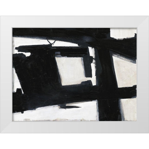 Shadow Streaks 1 White Modern Wood Framed Art Print by Haynes, Smith