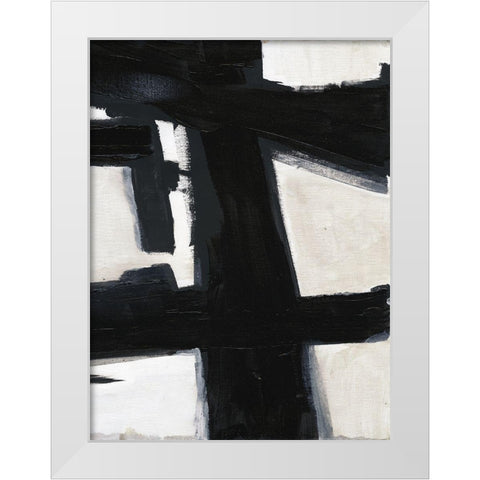 Shadow Streaks 2 White Modern Wood Framed Art Print by Haynes, Smith