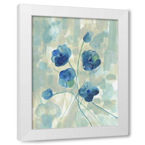 Soothing Midnight White Modern Wood Framed Art Print by Haynes, Smith