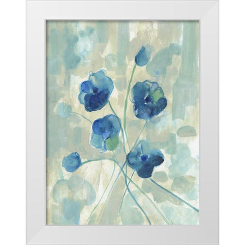 Soothing Midnight White Modern Wood Framed Art Print by Haynes, Smith