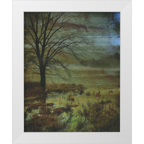 Somewhere Beyond The Mist 1 White Modern Wood Framed Art Print by Haynes, Smith