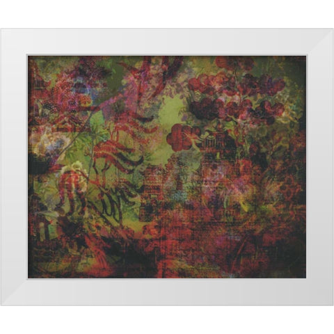 Oriental Moss 1 White Modern Wood Framed Art Print by Haynes, Smith