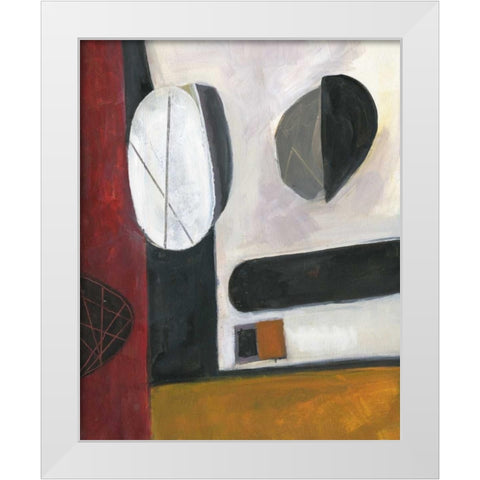 Stereo Beats White Modern Wood Framed Art Print by Haynes, Smith