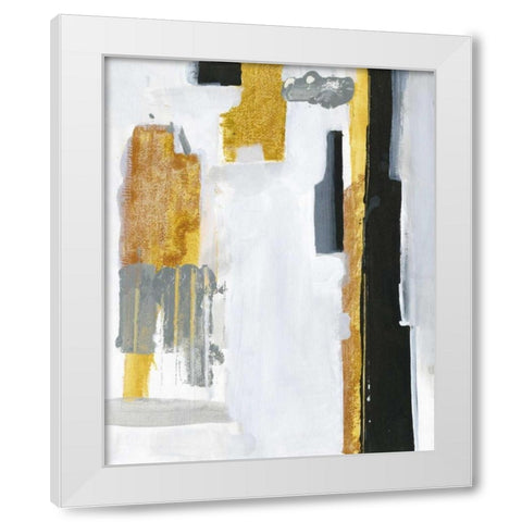 Misty City White Modern Wood Framed Art Print by Haynes, Smith