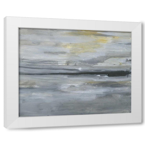 Cloudy Evening White Modern Wood Framed Art Print by Haynes, Smith