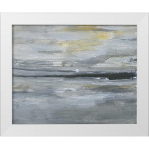 Cloudy Evening White Modern Wood Framed Art Print by Haynes, Smith