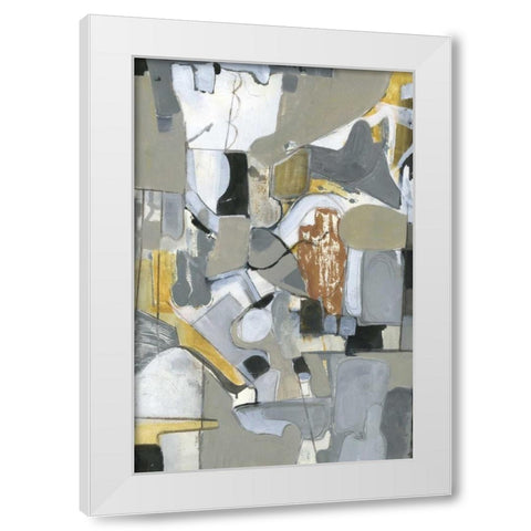 Jumbled Thoughts White Modern Wood Framed Art Print by Haynes, Smith