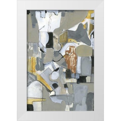Jumbled Thoughts White Modern Wood Framed Art Print by Haynes, Smith