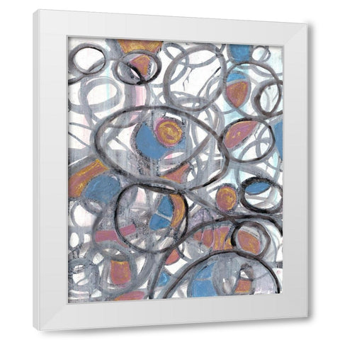 Circular Diversion White Modern Wood Framed Art Print by Haynes, Smith