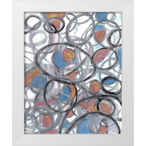 Circular Diversion White Modern Wood Framed Art Print by Haynes, Smith