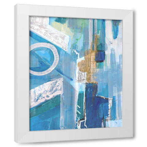 Blue Force White Modern Wood Framed Art Print by Haynes, Smith