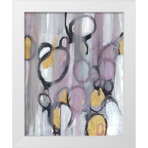 Bubbly Lavender White Modern Wood Framed Art Print by Haynes, Smith
