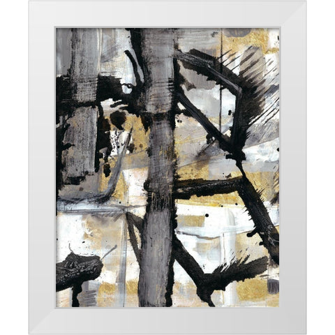 Golden Remembrance White Modern Wood Framed Art Print by Haynes, Smith