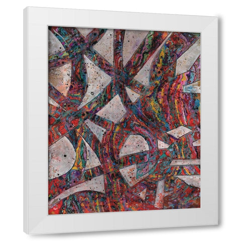 Painted Splattered Roads White Modern Wood Framed Art Print by Haynes, Smith