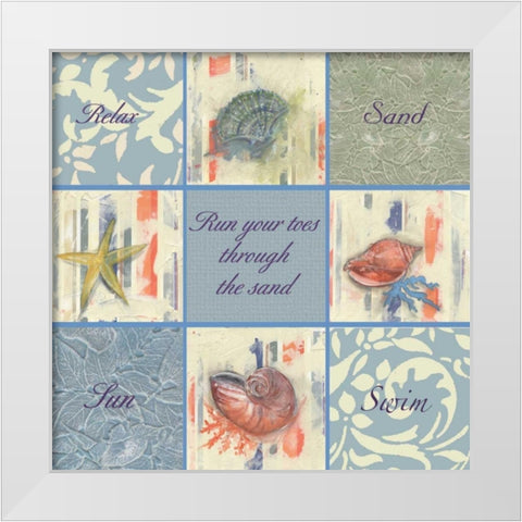 . White Modern Wood Framed Art Print by Haynes, Smith