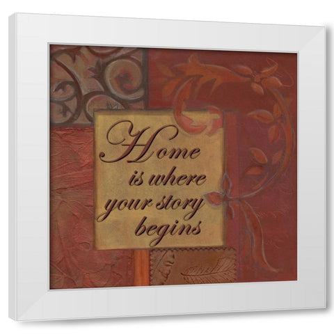 . White Modern Wood Framed Art Print by Haynes, Smith