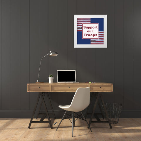 . White Modern Wood Framed Art Print by Haynes, Smith