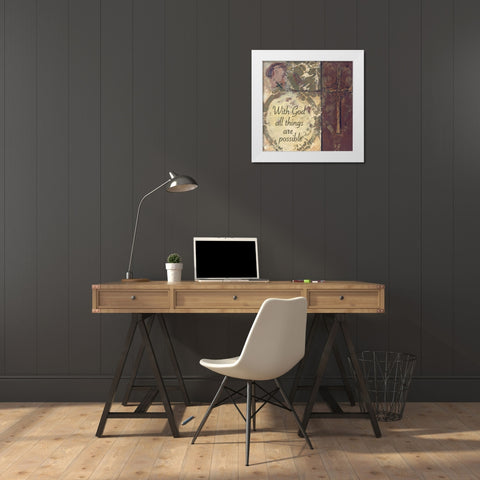 . White Modern Wood Framed Art Print by Haynes, Smith