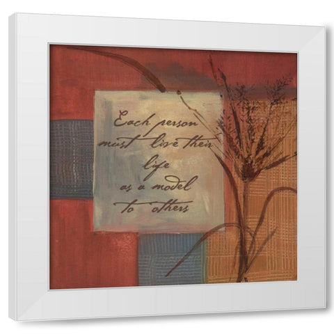 . White Modern Wood Framed Art Print by Haynes, Smith