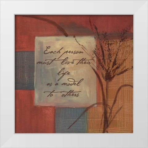 . White Modern Wood Framed Art Print by Haynes, Smith