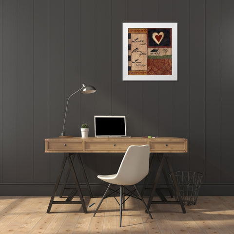 . White Modern Wood Framed Art Print by Haynes, Smith