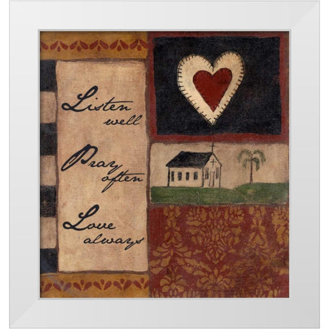 . White Modern Wood Framed Art Print by Haynes, Smith