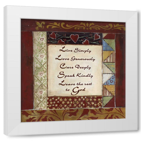 . White Modern Wood Framed Art Print by Haynes, Smith
