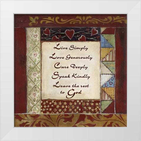 . White Modern Wood Framed Art Print by Haynes, Smith