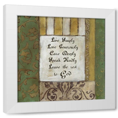 . White Modern Wood Framed Art Print by Haynes, Smith