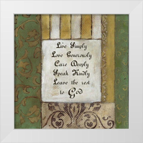 . White Modern Wood Framed Art Print by Haynes, Smith
