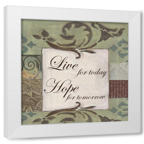. White Modern Wood Framed Art Print by Haynes, Smith
