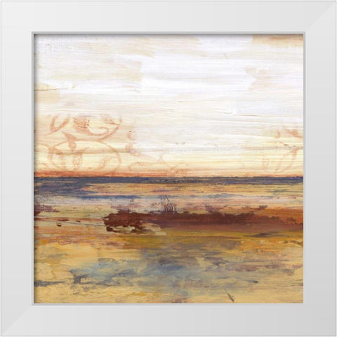 Golden View 1 White Modern Wood Framed Art Print by Haynes, Smith