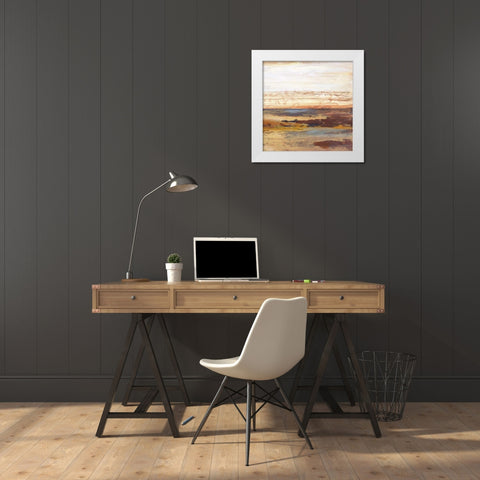 Golden View 2 White Modern Wood Framed Art Print by Haynes, Smith