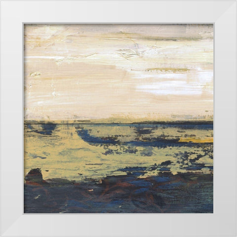 Lake Horizons 4 White Modern Wood Framed Art Print by Haynes, Smith