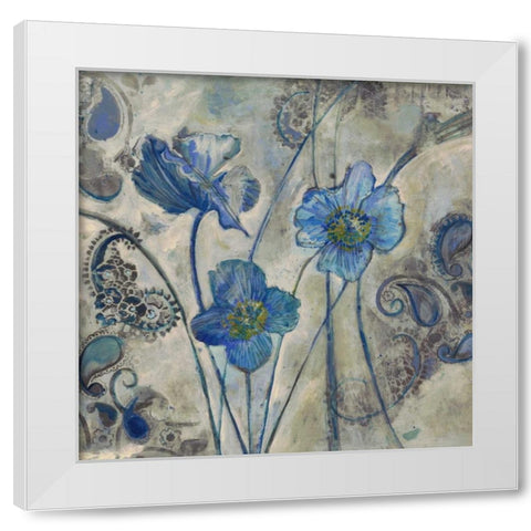 Flora on Gray White Modern Wood Framed Art Print by Haynes, Smith
