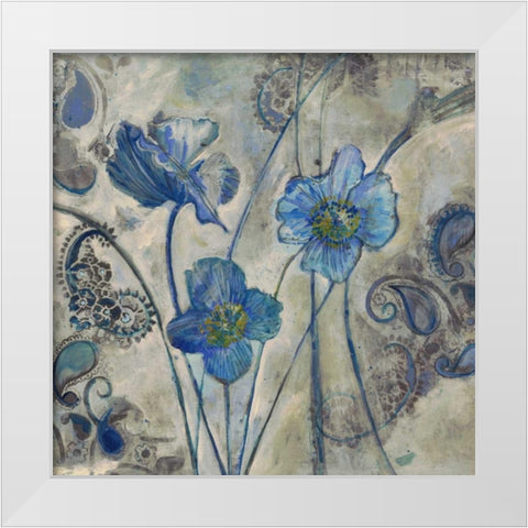 Flora on Gray White Modern Wood Framed Art Print by Haynes, Smith