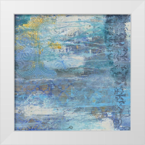Sapphire Collision 2 White Modern Wood Framed Art Print by Haynes, Smith