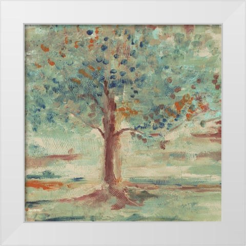Vibrant Tree 1 White Modern Wood Framed Art Print by Haynes, Smith