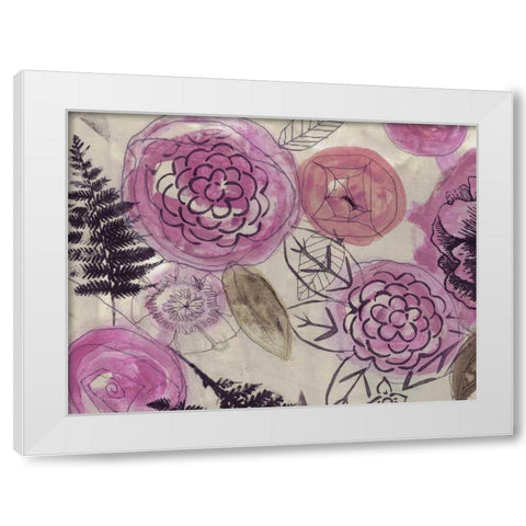 Rose Bouquet 2 White Modern Wood Framed Art Print by Haynes, Smith