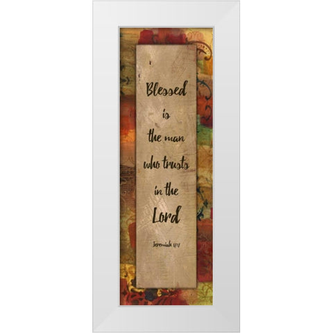 Trusts in the Lord Autumn Blooms White Modern Wood Framed Art Print by Haynes, Smith