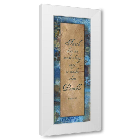 Make Possible Autumn Blooms White Modern Wood Framed Art Print by Haynes, Smith