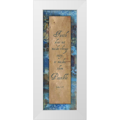 Make Possible Autumn Blooms White Modern Wood Framed Art Print by Haynes, Smith